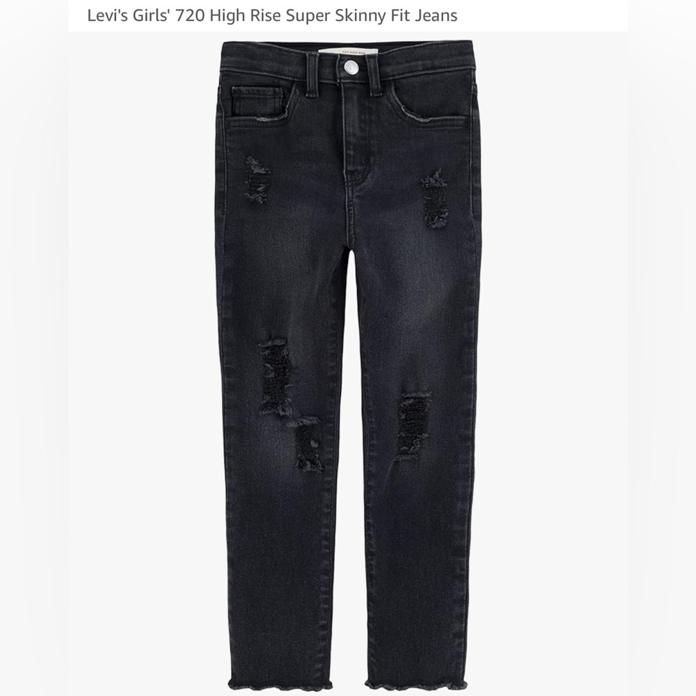 NWT Levi's Girls Black jeans Girls size 8